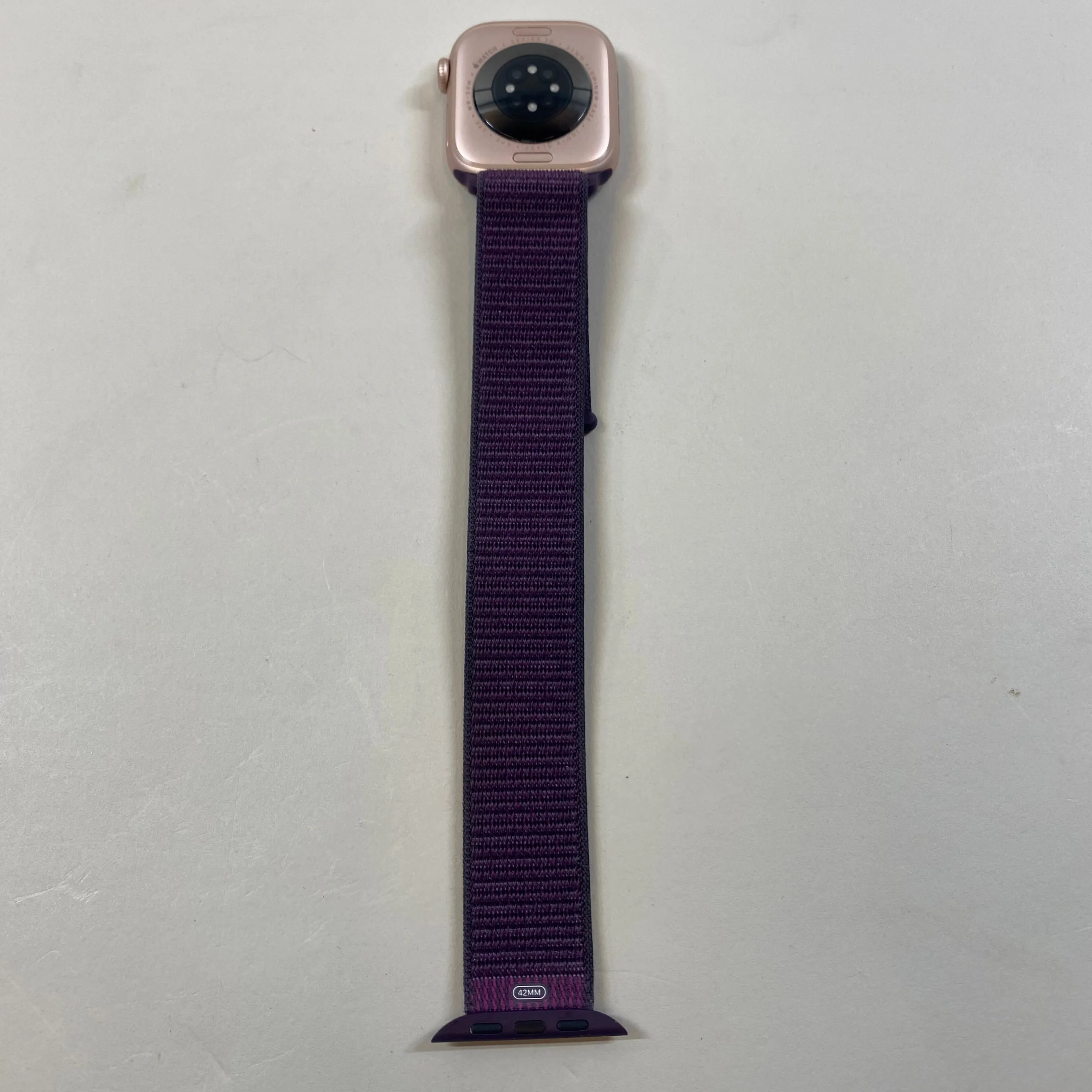 Factory Unlocked Apple Watch Series 10 42MM Rose Gold Aluminum Plum Sport Loop