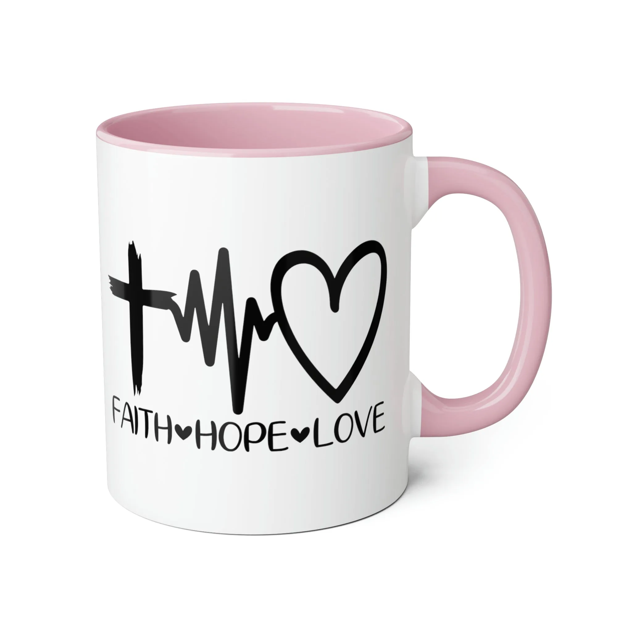 Faith Hope Love Accent Mugs, 11oz