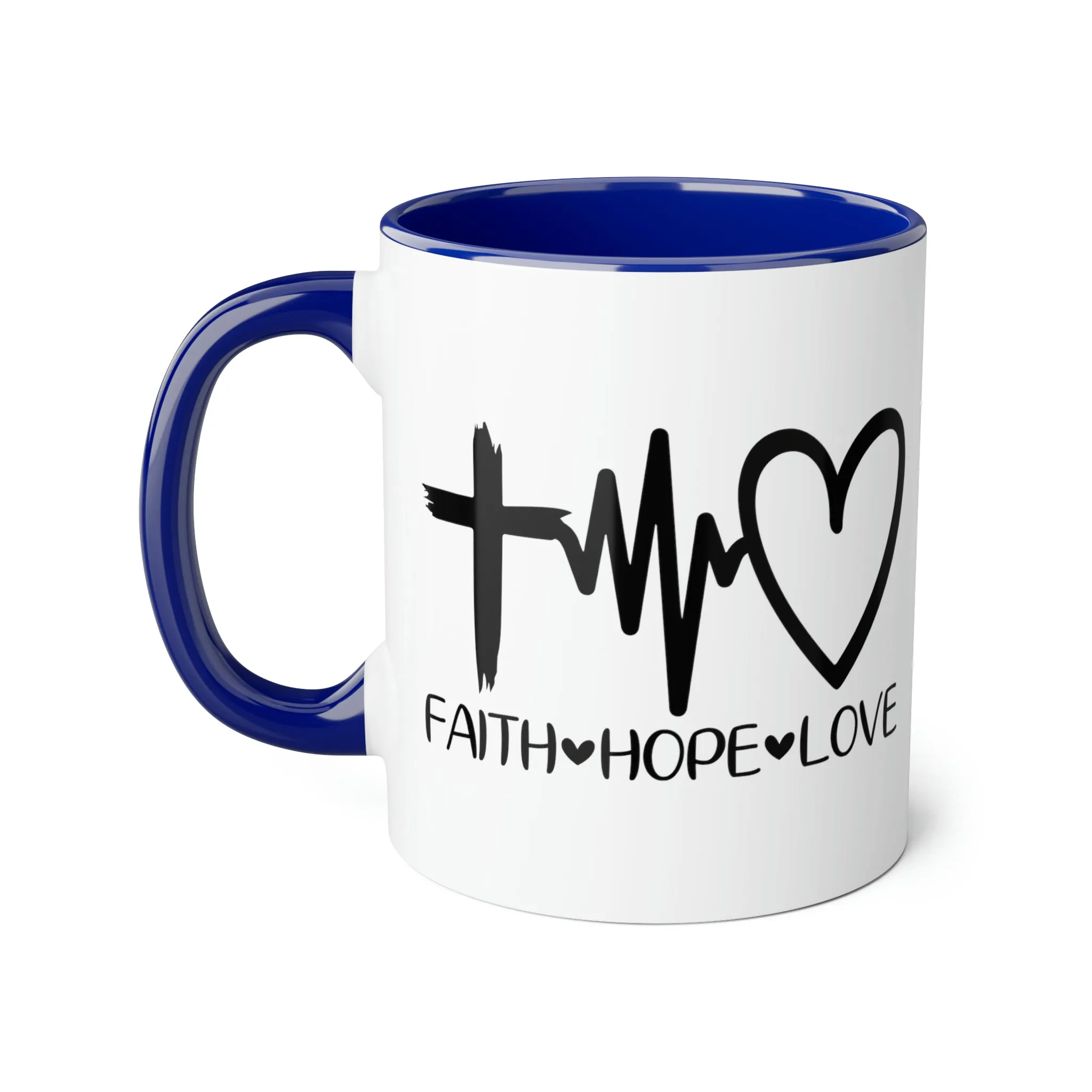 Faith Hope Love Accent Mugs, 11oz