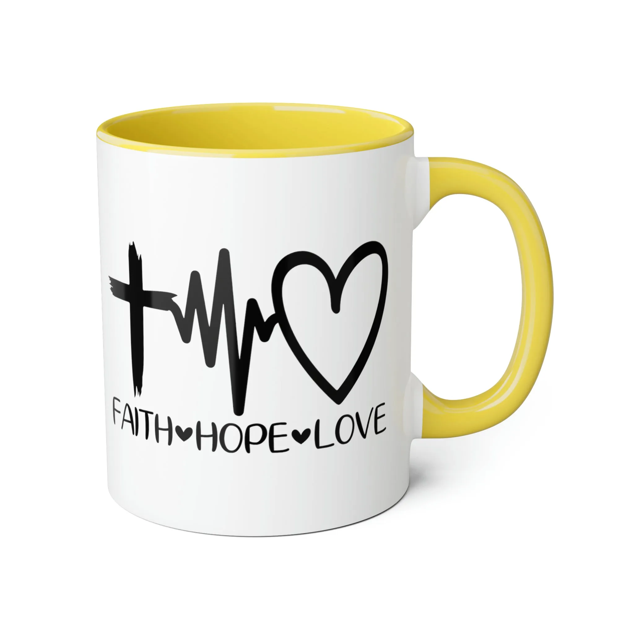 Faith Hope Love Accent Mugs, 11oz