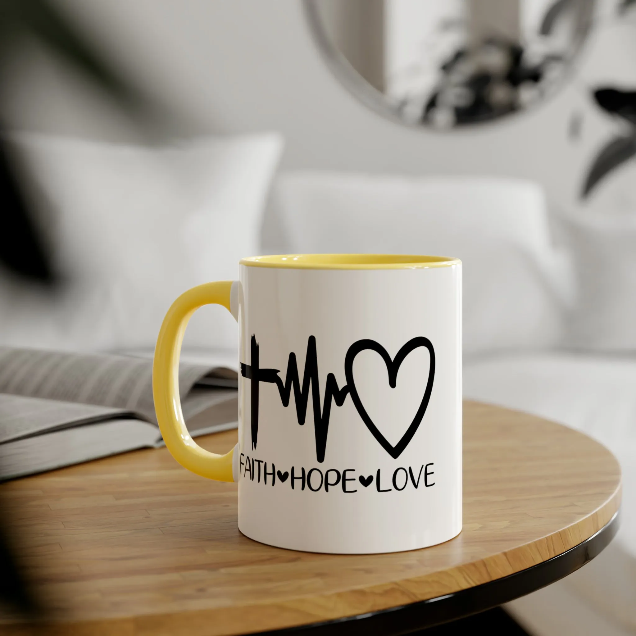 Faith Hope Love Accent Mugs, 11oz