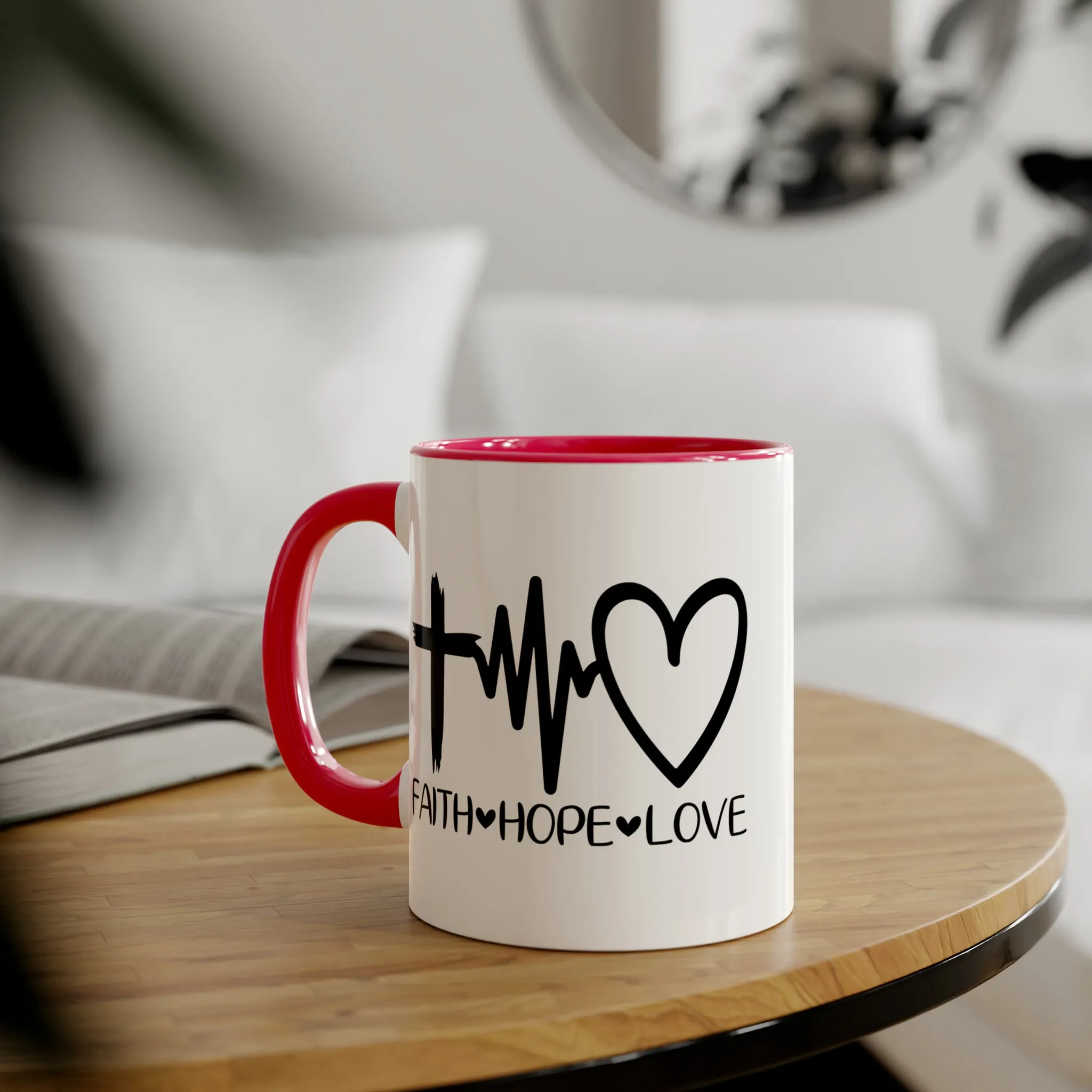 Faith Hope Love Accent Mugs, 11oz