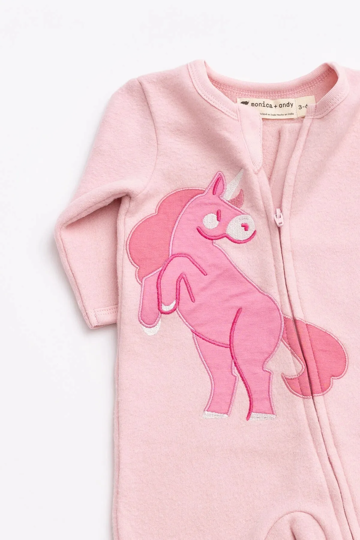 Fleece Zipper One-Piece_Pink Unicorns