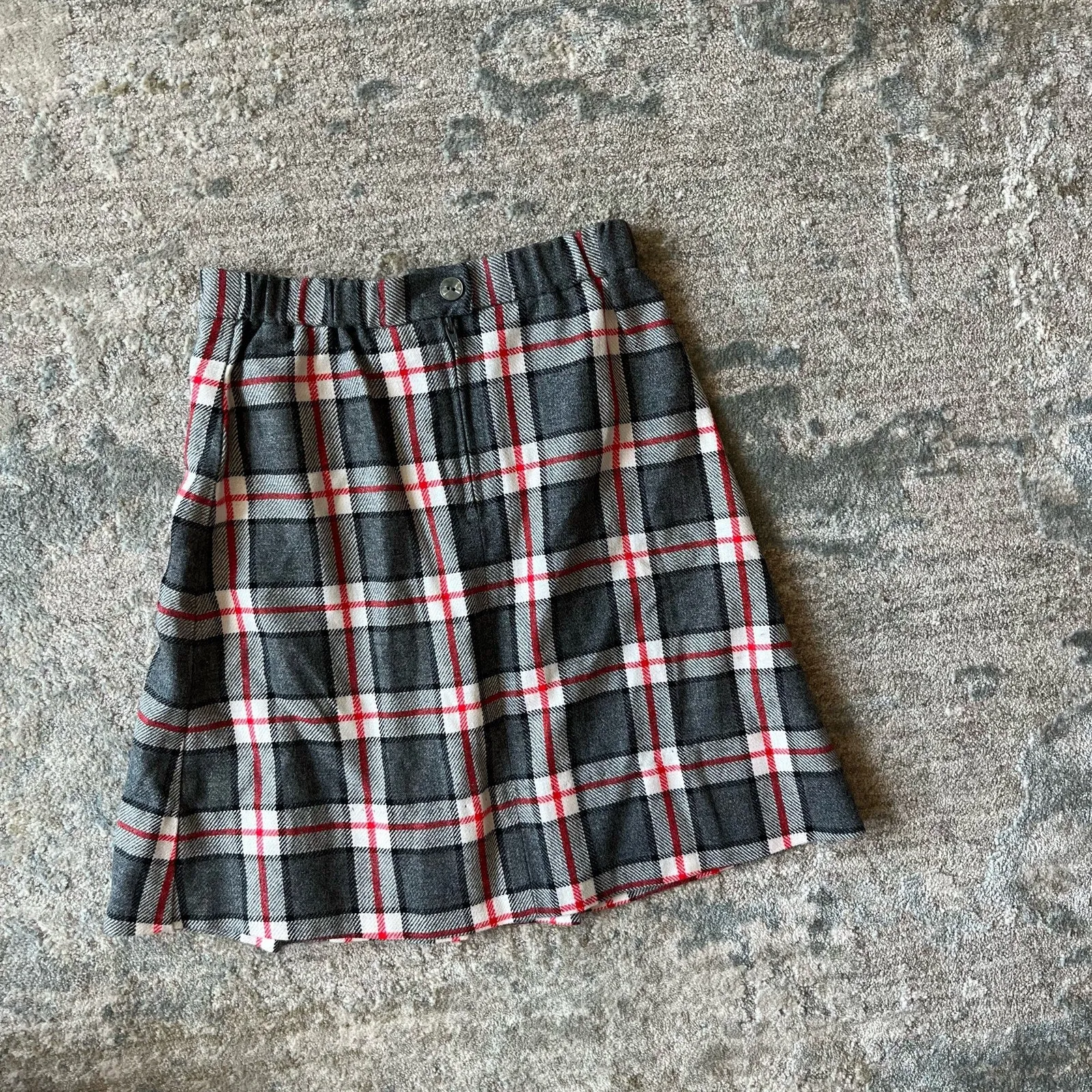 Florence Eiseman Vintage Plaid Apple Skirt 6 USA