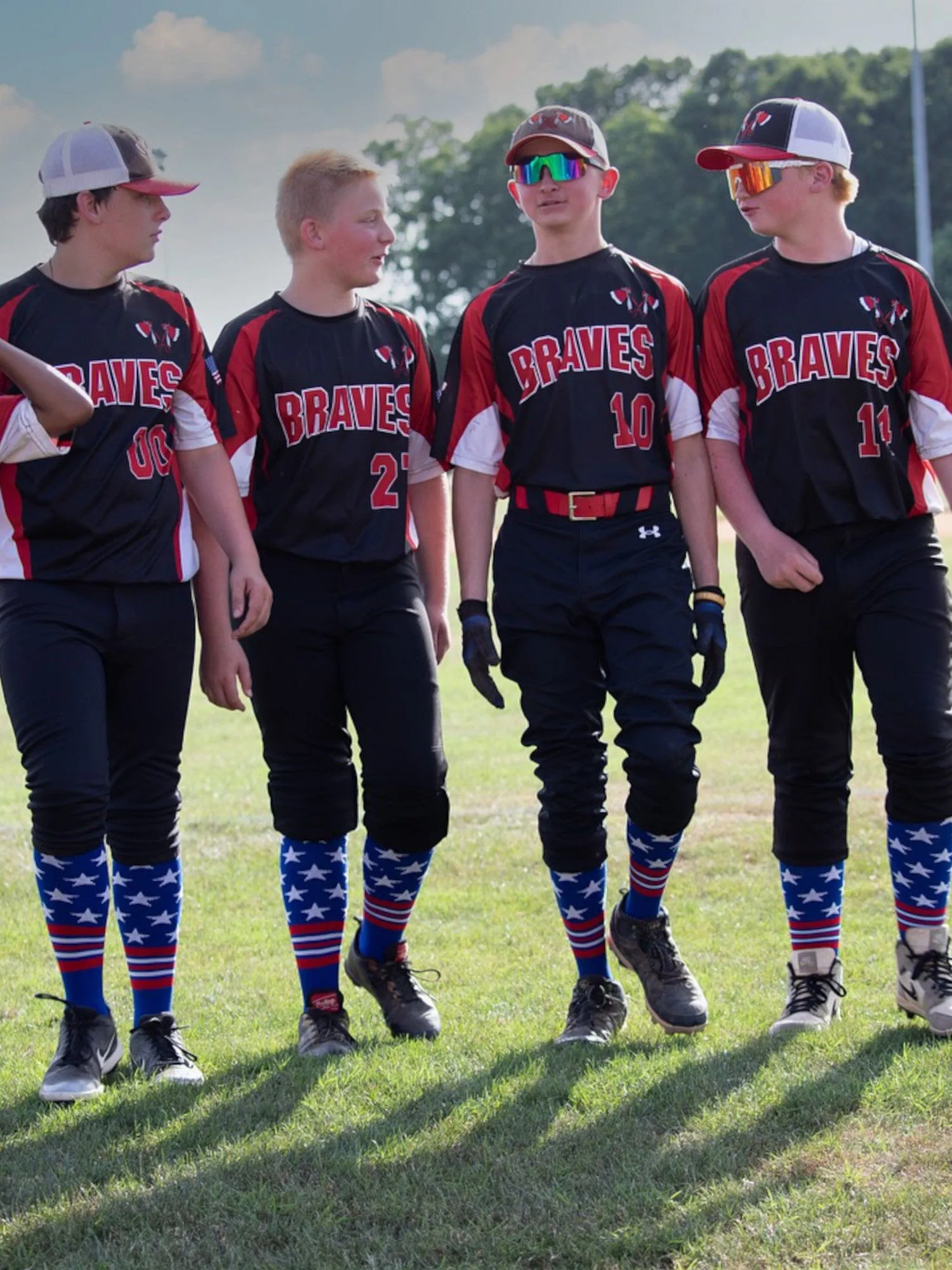 Freedom Baseball Socks USA Stripes