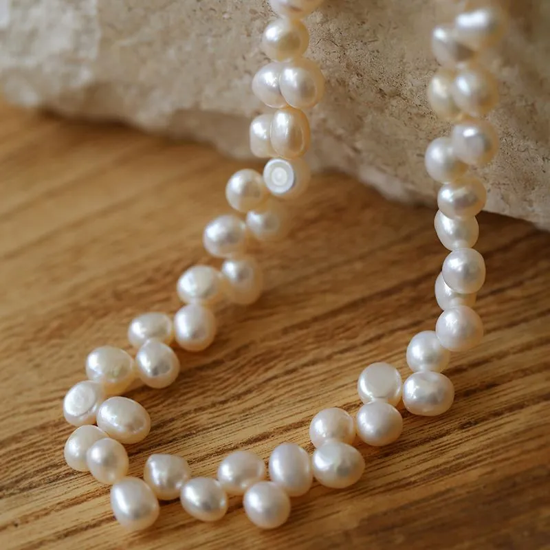 Freshwater Rice Pearl Strand Necklace