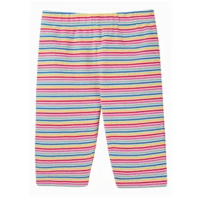 Frugi Laurie Rib Shorts - Rainbow Rib Stripe