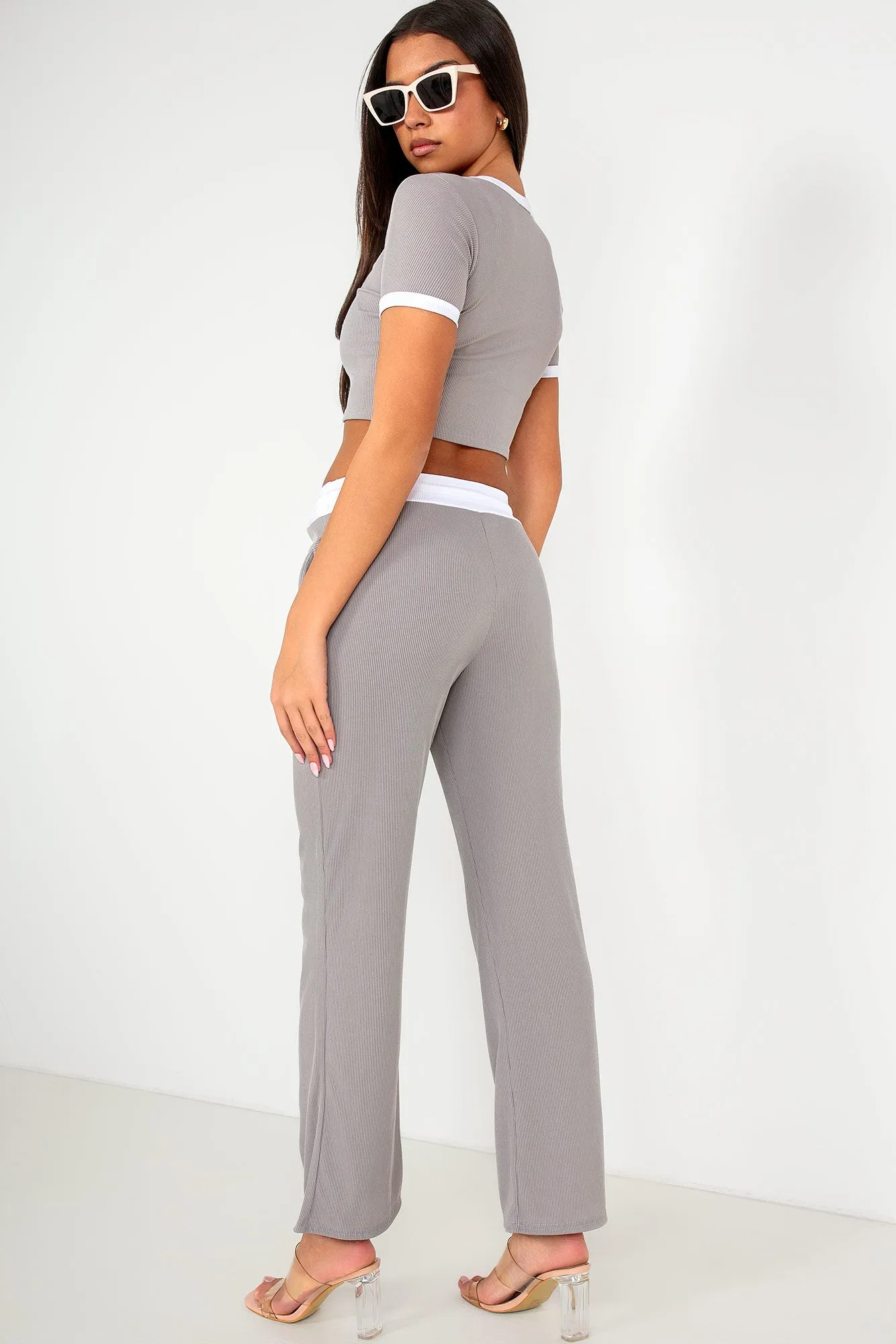 Gloria Grey Ribbed Co Ord