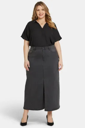 High Rise Long Skirt In Plus Size - Cloud Stone