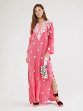 Indian silk embroidered kaftan