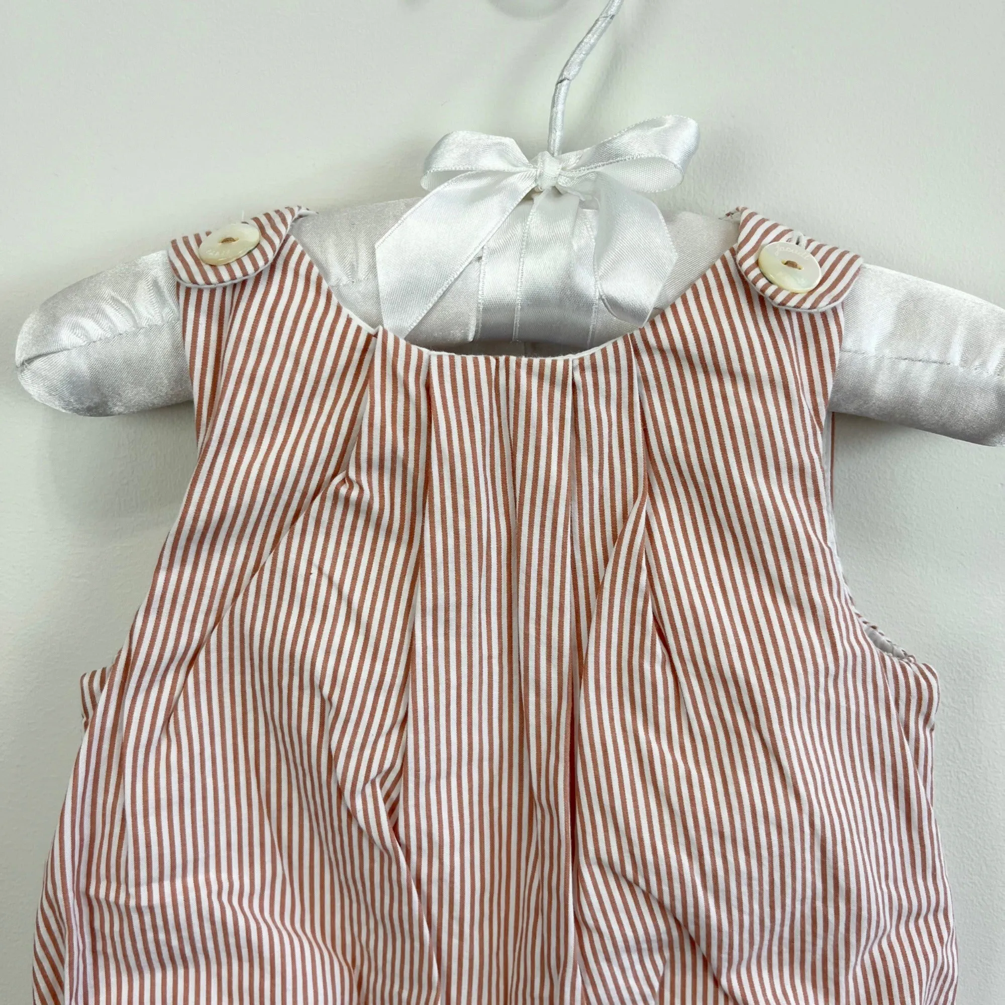 Jacadi Paris Cozy Striped Overalls 1 Month