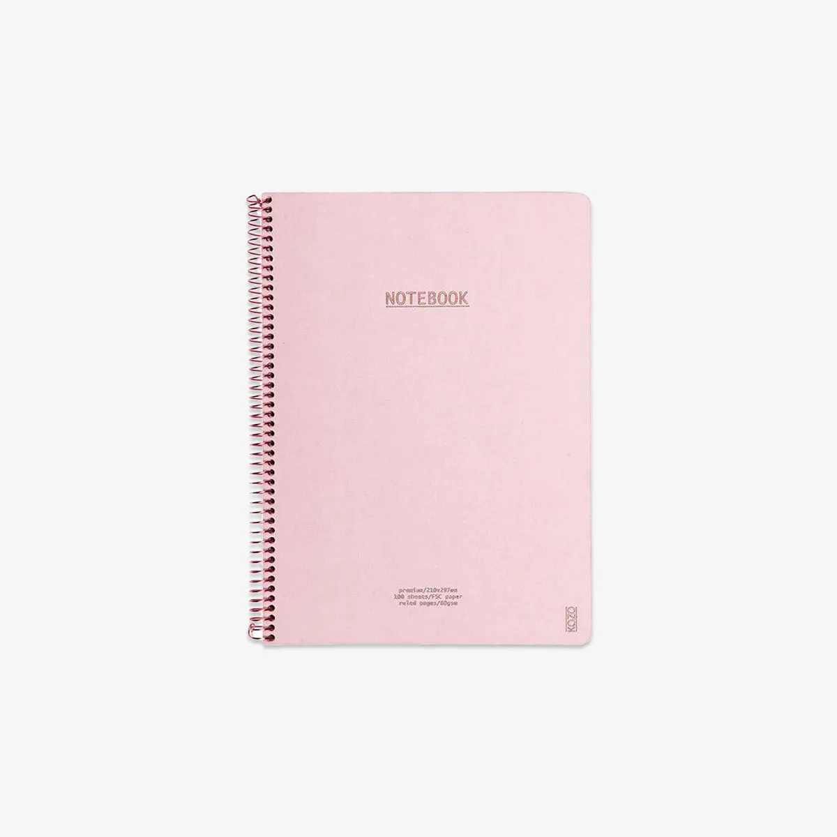 KOZO SPIRAL-BOUND NOTEBOOK A5 // DUSTY PINK