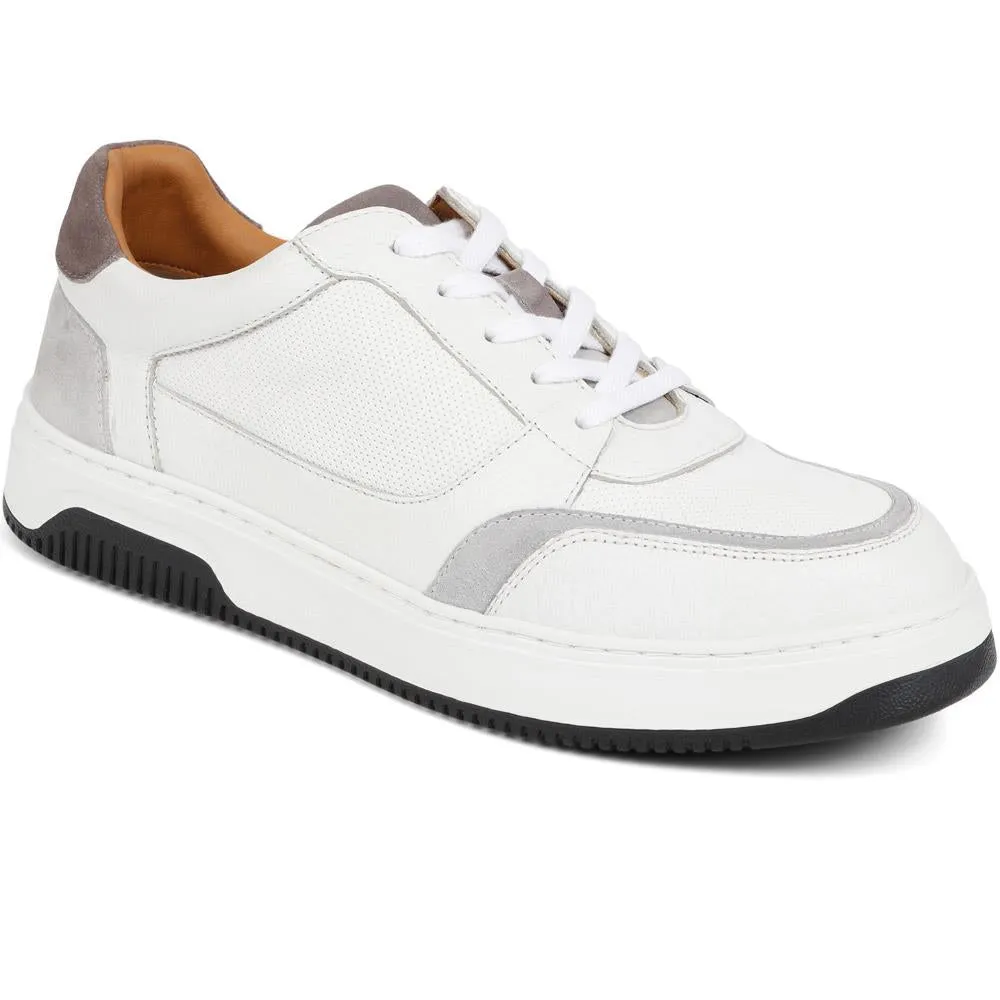 Lace-Up Leather Trainers  - PERFO39007 / 325 420