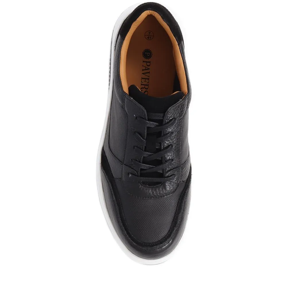 Lace-Up Leather Trainers  - PERFO39007 / 325 420