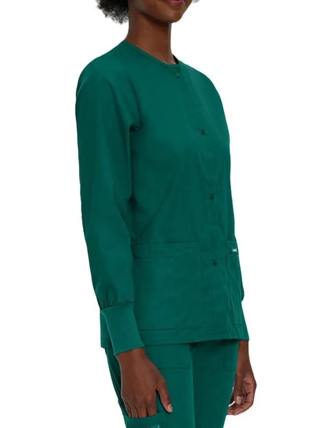 Landau 29 Inch Women's Snap Front Nursing Scrub Jacket