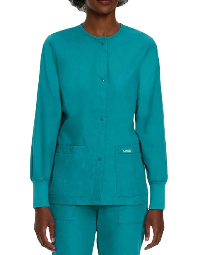 Landau 29 Inch Women's Snap Front Nursing Scrub Jacket