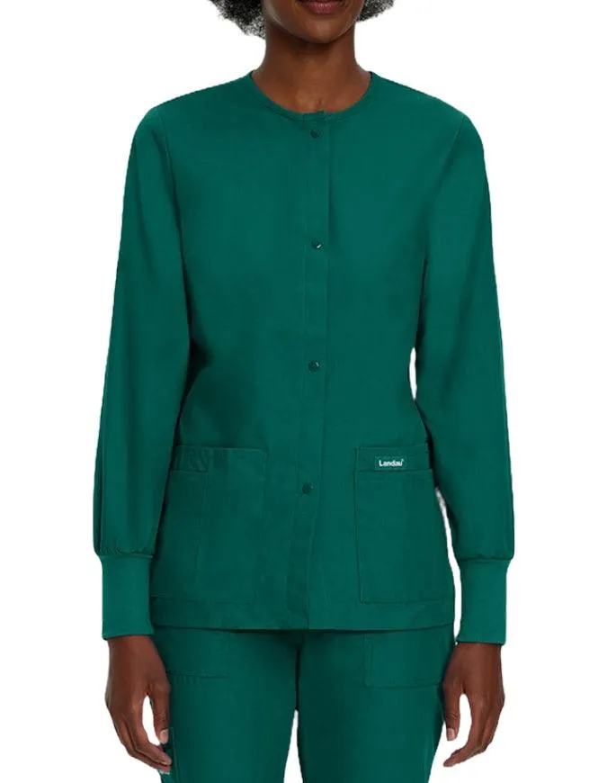 Landau 29 Inch Women's Snap Front Nursing Scrub Jacket