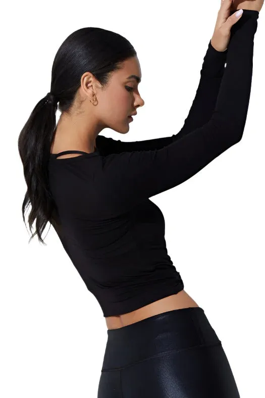 Last Chance! Noli Wrap Top Rib Black