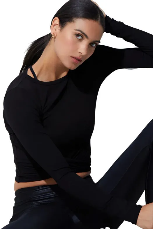 Last Chance! Noli Wrap Top Rib Black