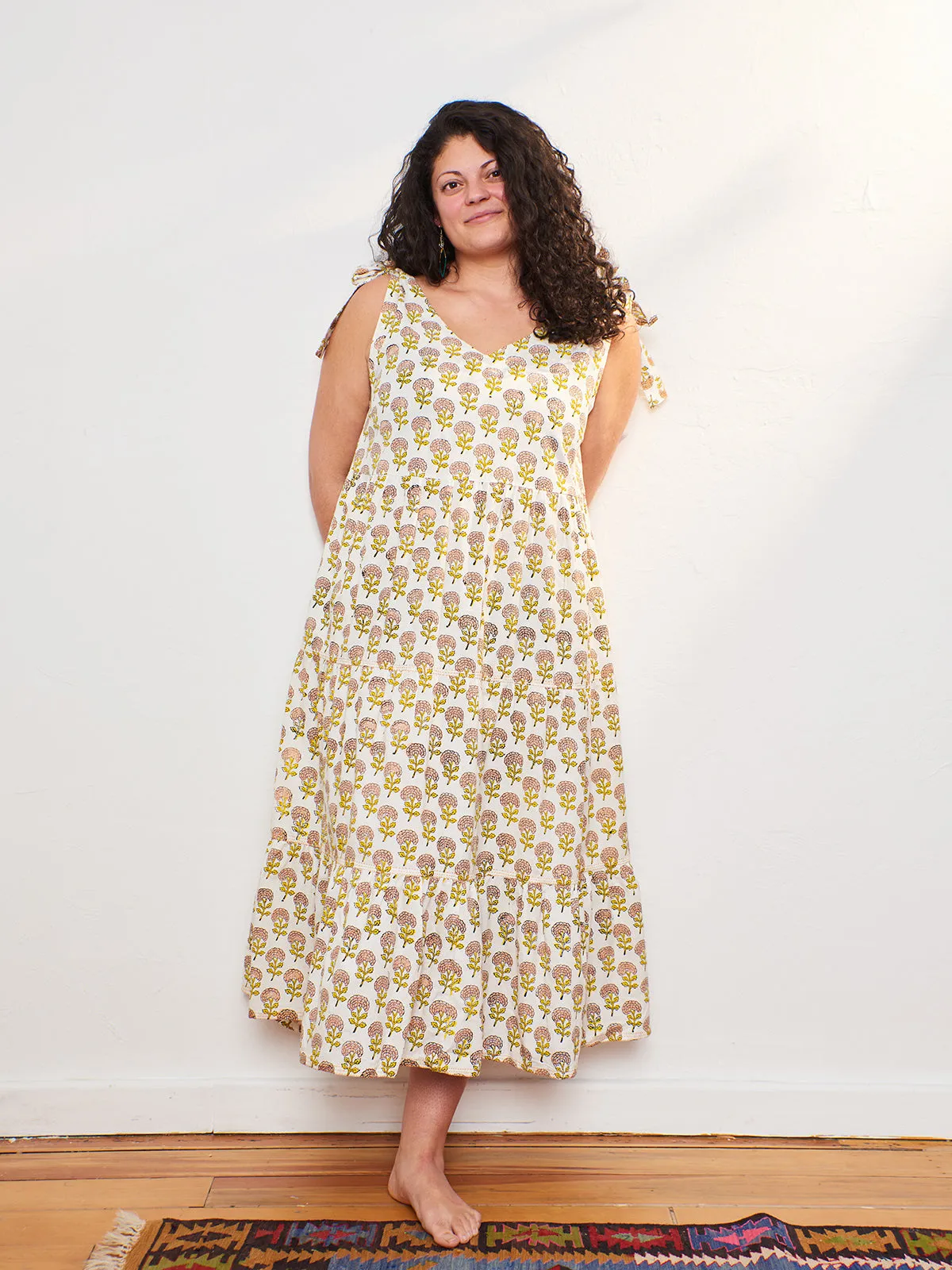 Lorelei Tiered Dress - Marigold