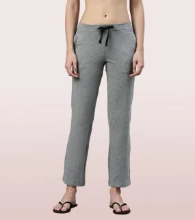 Lounge Pants | Basic Straight Leg Pants With Adjustable Drawstring And Zipper Pockets