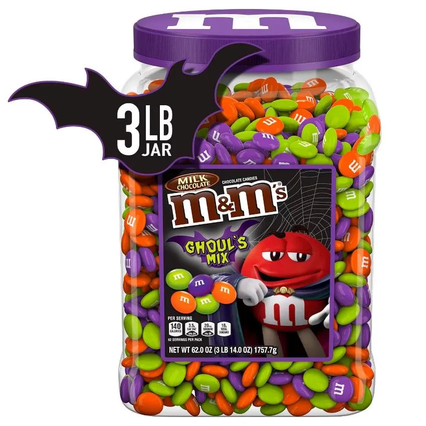 M&M's Milk Chocolate Ghoul's Mix Candy Jar - 62 Oz