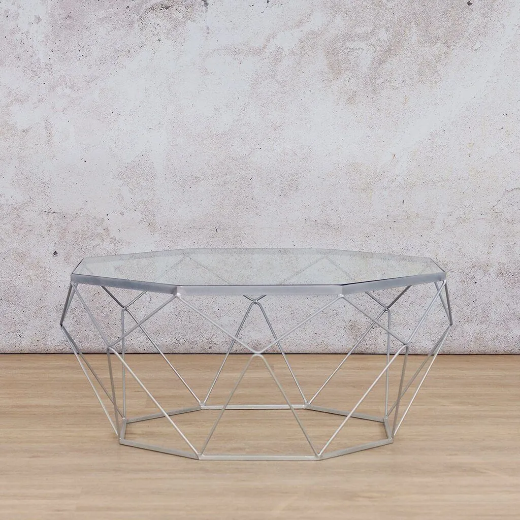 Mara Coffee Table - Chrome Base & Clear Glass