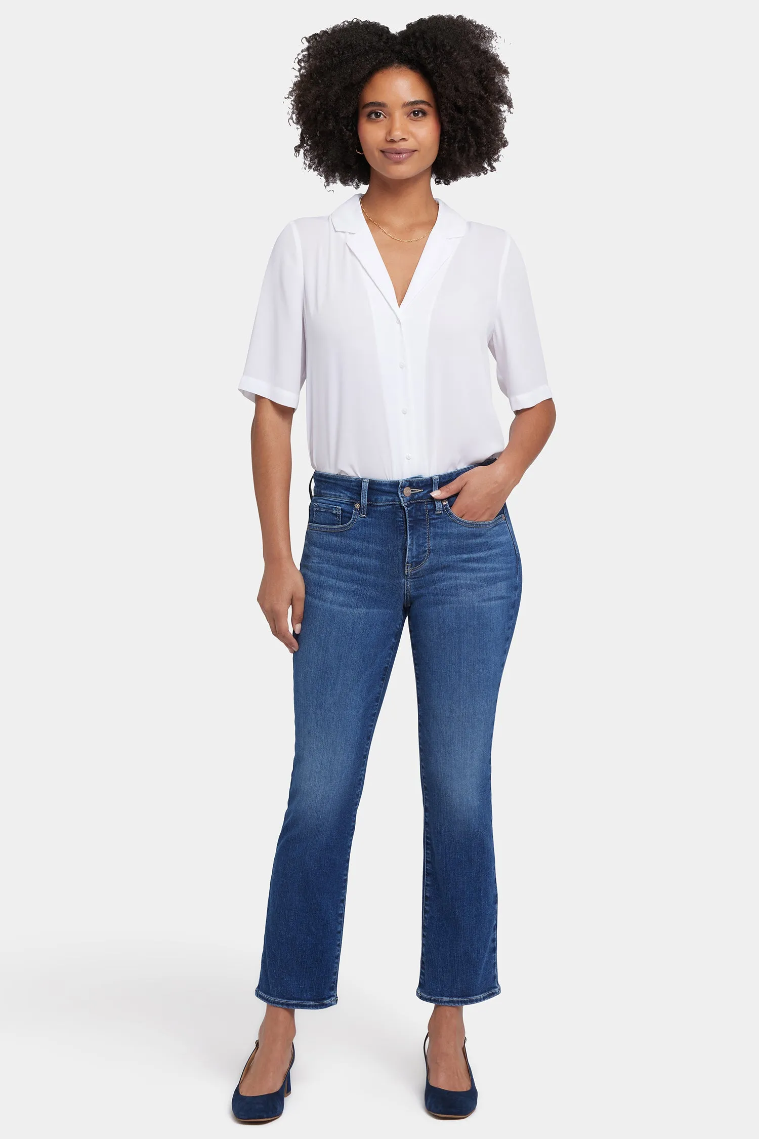 Marilyn Straight Ankle Jeans - Laguna Wave