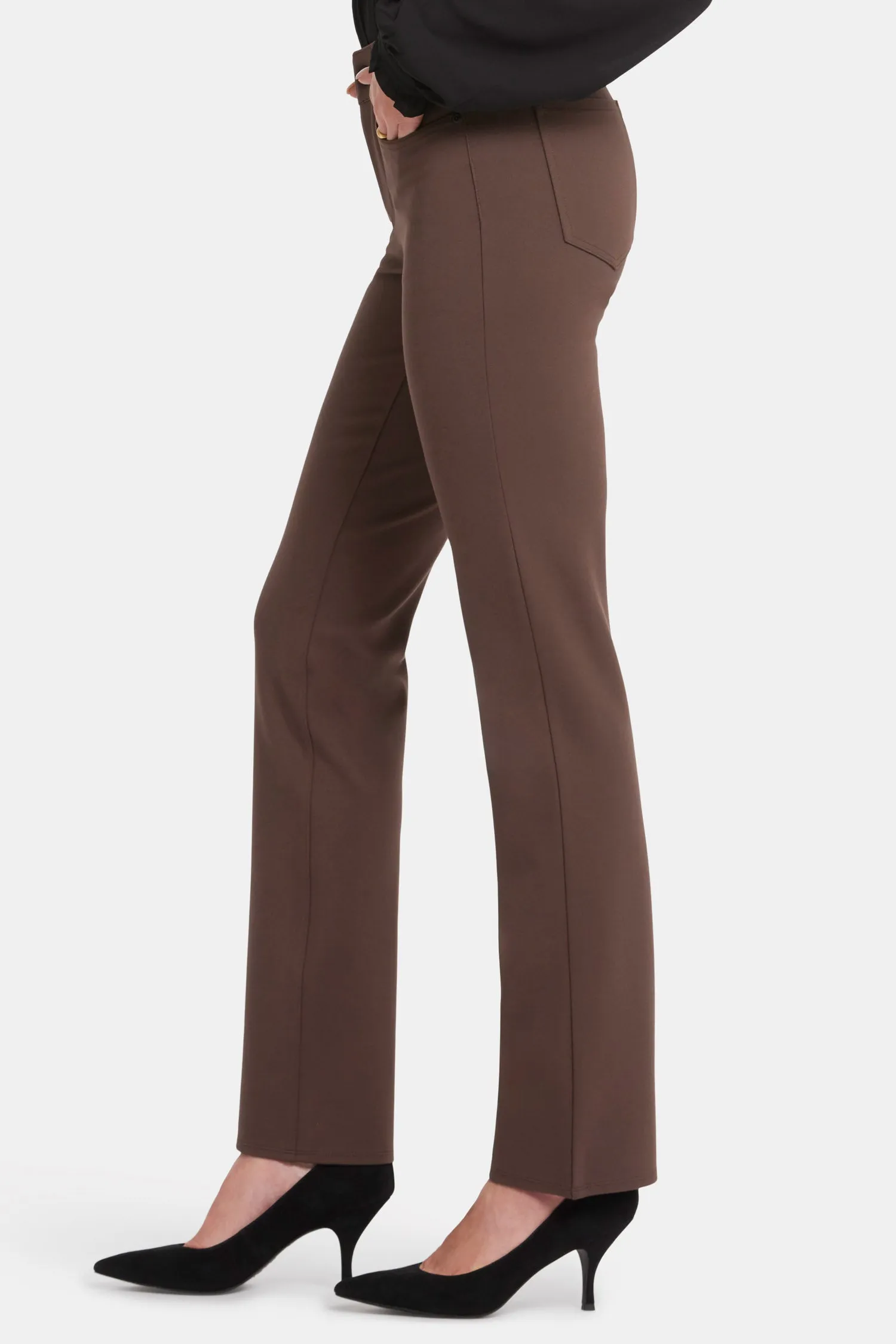 Marilyn Straight Pants - Coffee Bean