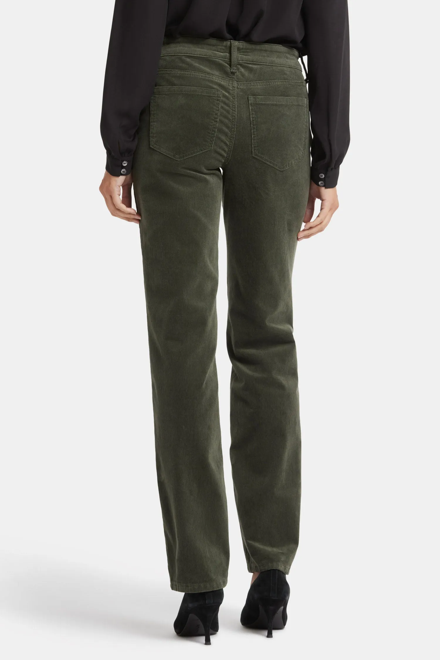 Marilyn Straight Pants In Petite - Vine Leaf