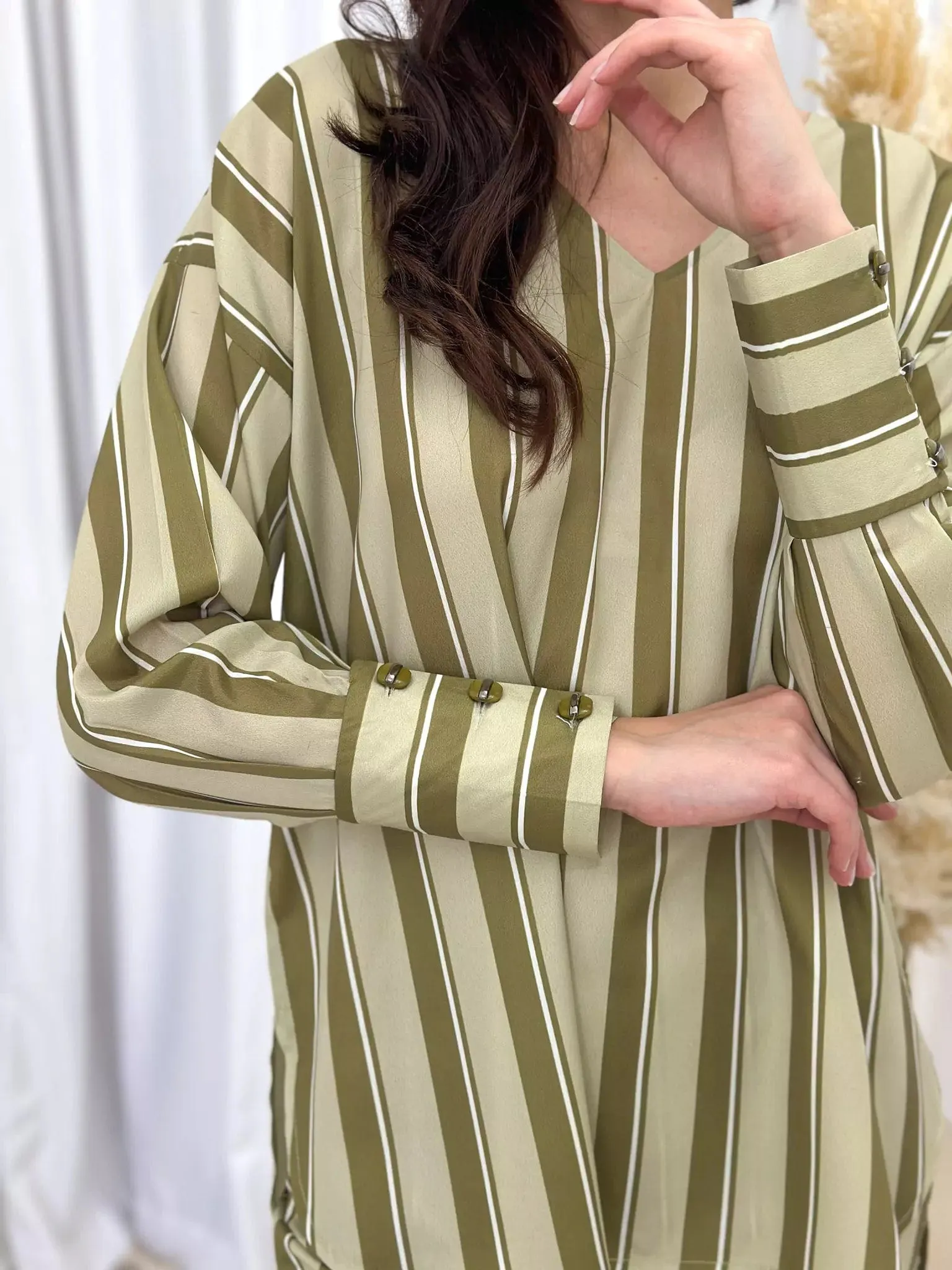 Matcha Stripes Co Ord Set