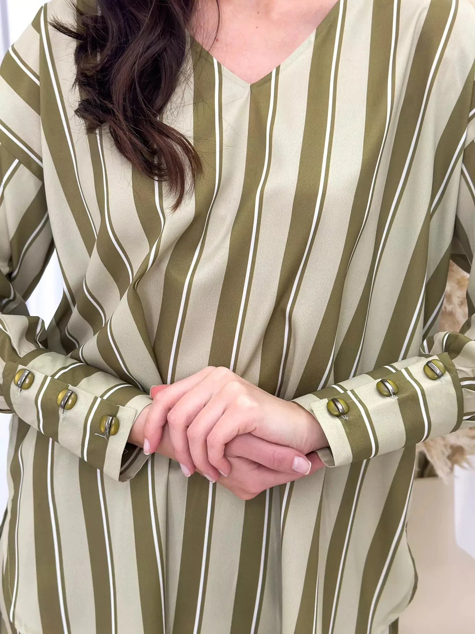 Matcha Stripes Co Ord Set