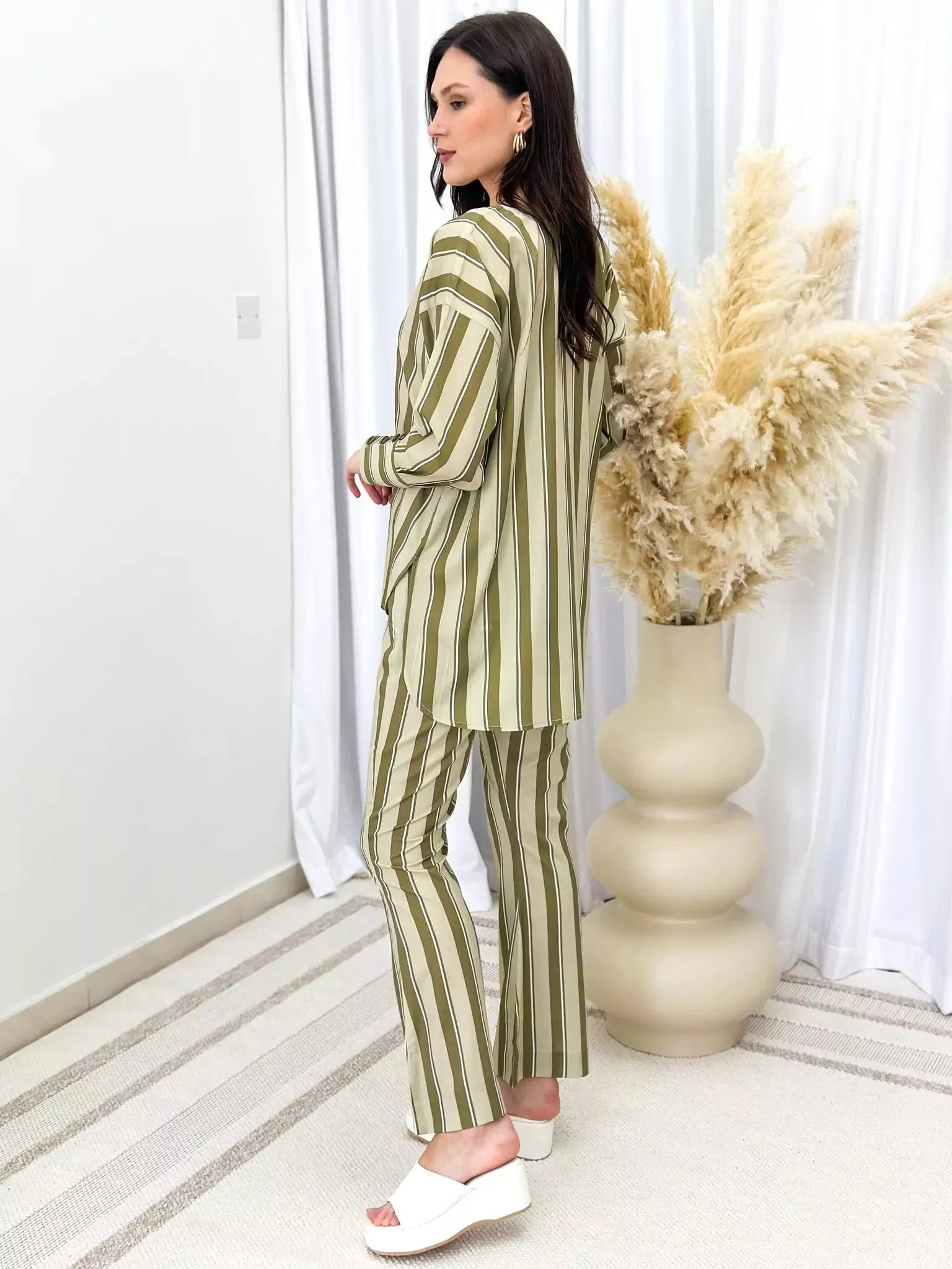 Matcha Stripes Co Ord Set