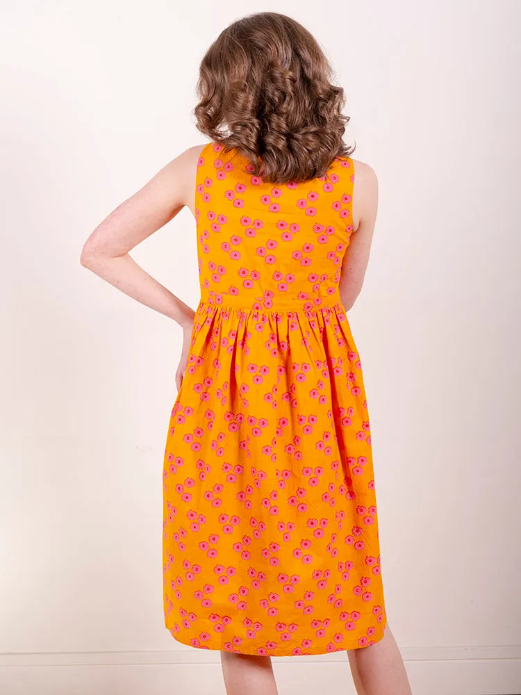 Melody Midi Dress - Floral Trio Marmalade