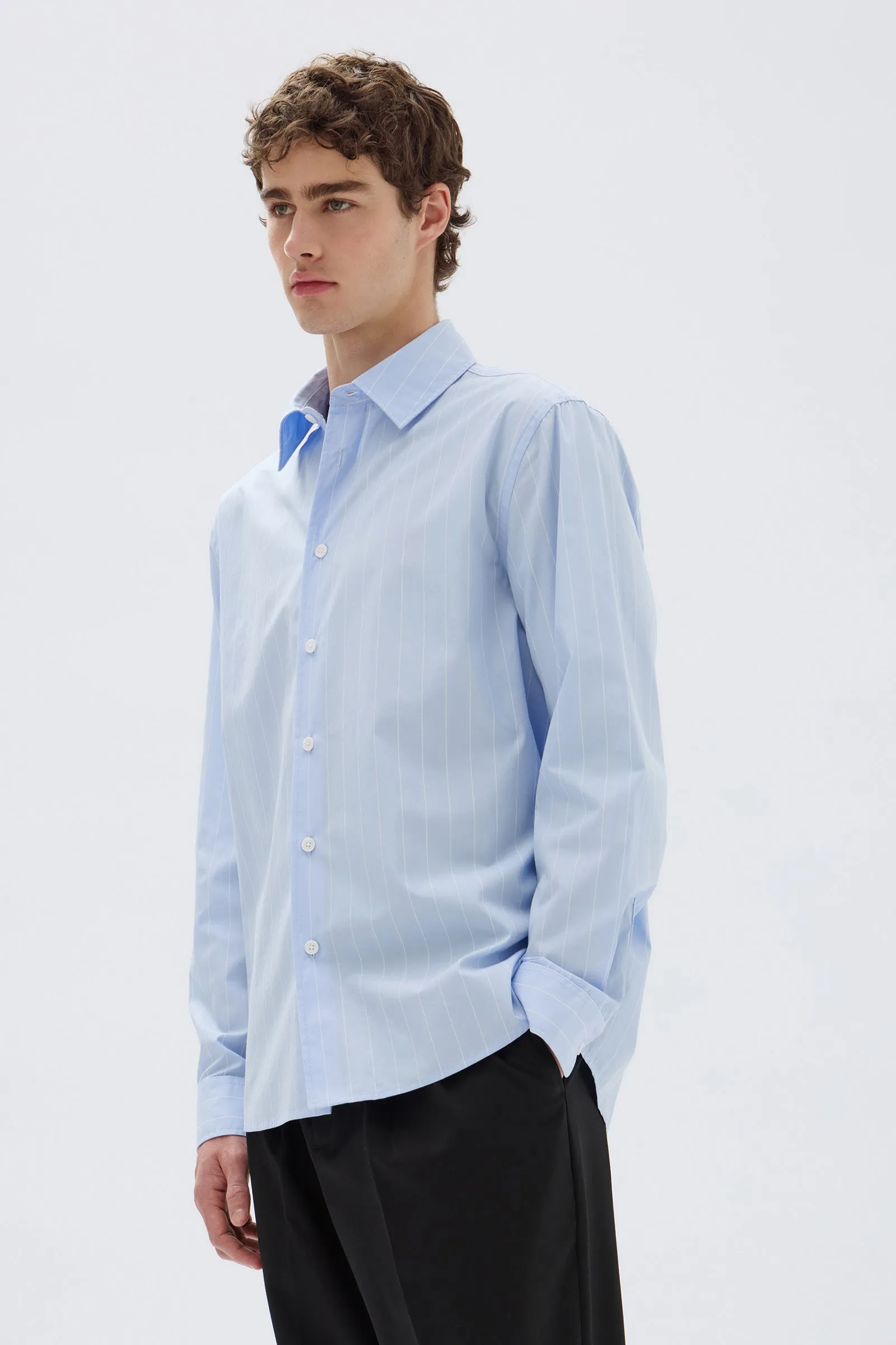 Mens Otis Poplin Stripe Shirt