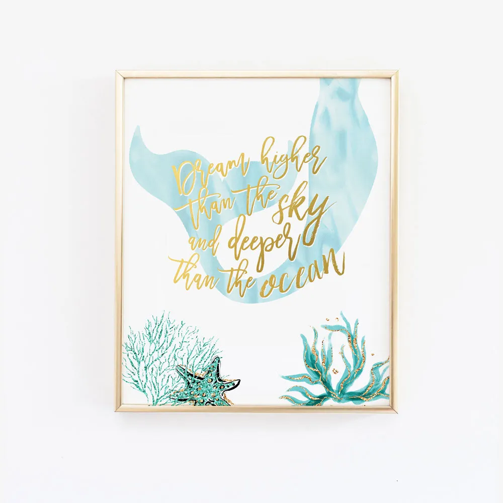 Mermaid Nursery Gallery Wall Art