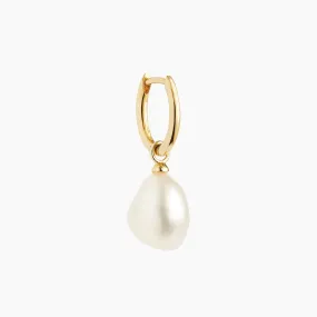 Mini Oval & Simple Pearl Charm