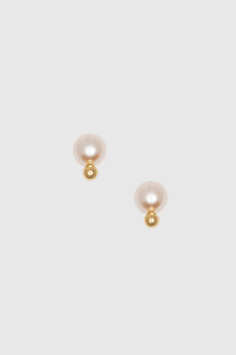 Mini Pearl Ball Studs - 14k Gold