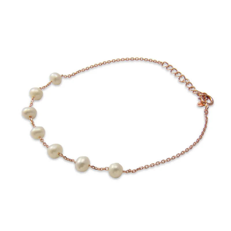 Mini Pearl Sterling Silver Bracelet