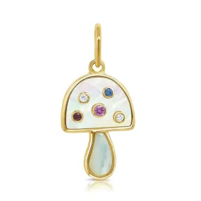 Mother of Pearl Mini Gemstone Mushroom