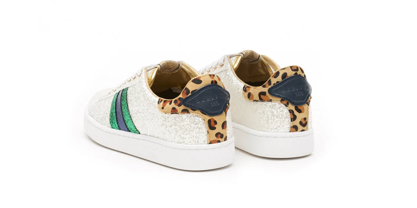 My Fashion Tribu x Serafini J.Connors White Glitter Trainers