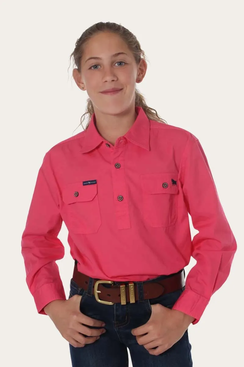 Ord River Kids Half Button Work Shirt - Melon