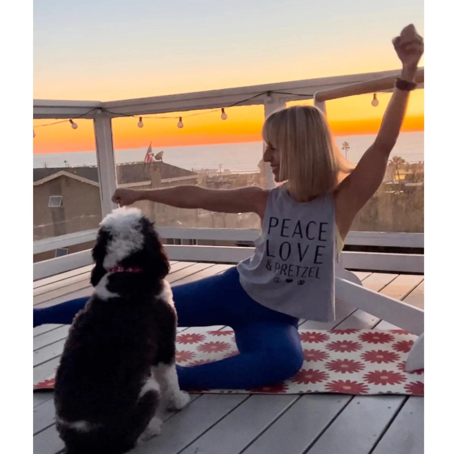 Peace Love and Pretzel Crop Tank