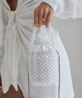 Pearl Bucket Bag - Silver