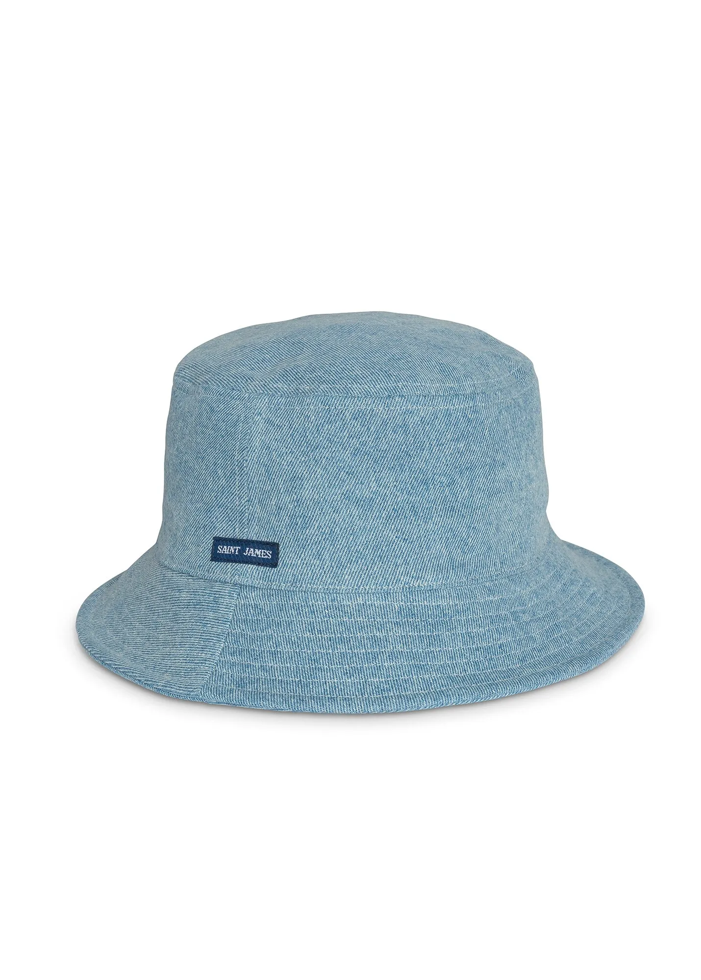 Plain bucket hat - in cotton (DENIM DELAVE)