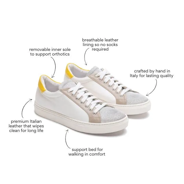 Portofino - Cappucino Silver Yellow Sneaker