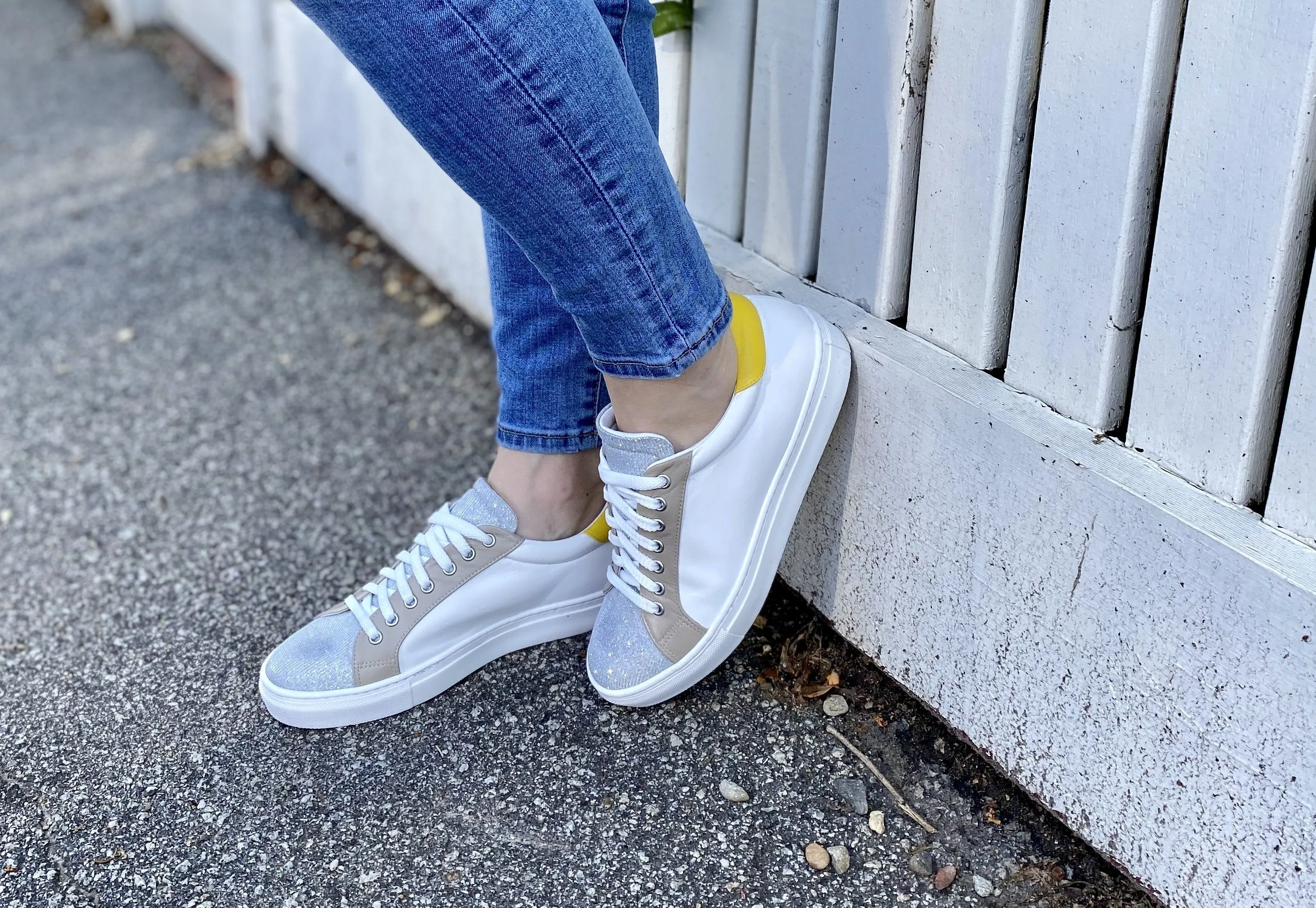 Portofino - Cappucino Silver Yellow Sneaker