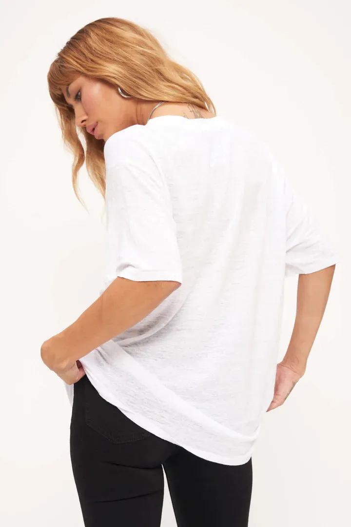 Project Social T Edie Linen Boyfriend Tee