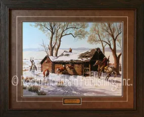 "Eviction Day" Western Framed & Matted Print (Choose Size)