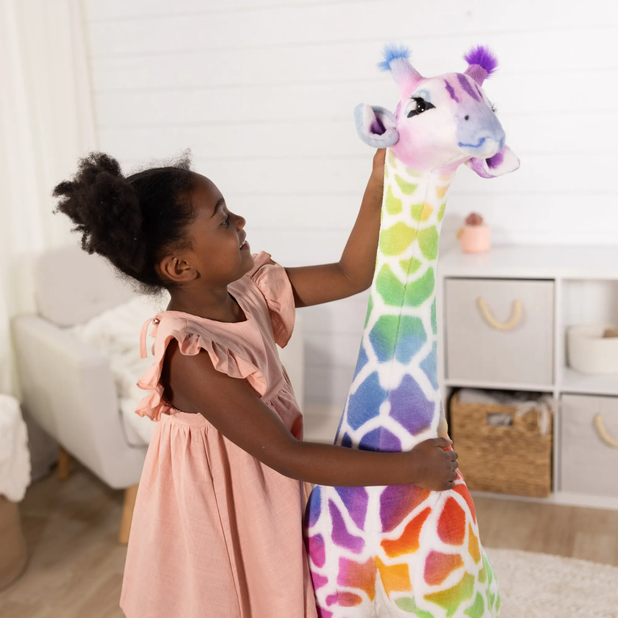 Rainbow Giraffe Lifelike Plush